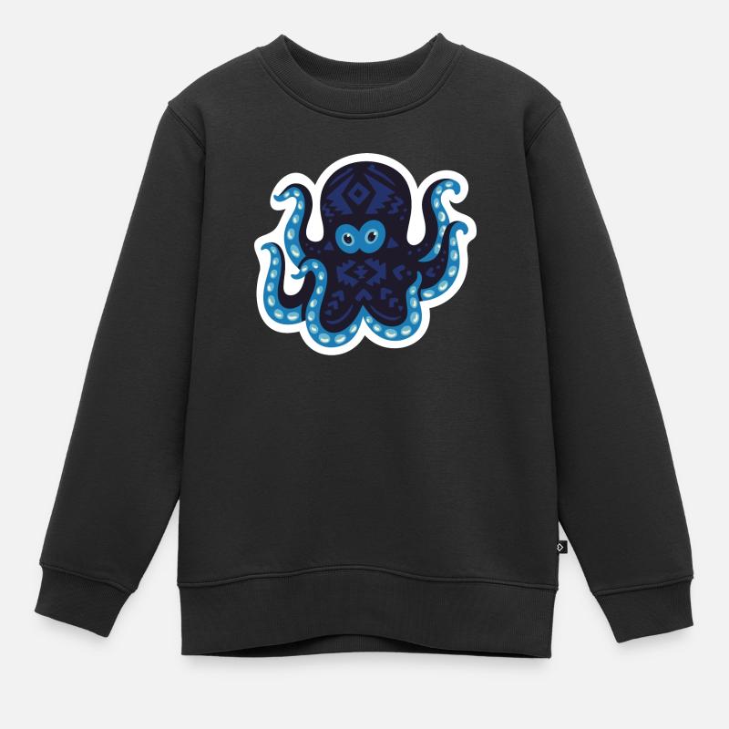 Meerestiere - Kinder Premium Organic Sweatshirt - Schwarz