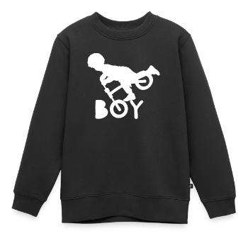 Jungen Boy Laufrad Fahrrad Geschenkidee - Kinder Premium Organic Sweatshirt - Schwarz - Vorne - AI Model Kid Female (0cm)