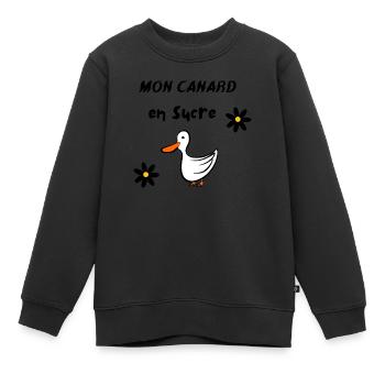 Mon canard en sucre - Sweat Premium enfant bio - noir - Devant - AI Model Kid Female (0cm)