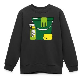 propre - Sweat Premium enfant bio - noir - Devant - AI Model Kid Female (0cm)