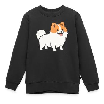 Spitz - Sweat Premium enfant bio - noir - Devant - AI Model Kid Female (0cm)