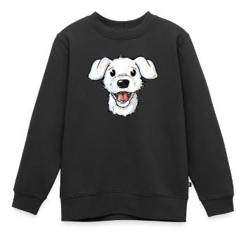 Alfred Portrait - Kinder Premium Organic Sweatshirt - Schwarz - Vorne - AI Model Kid Female (0cm)
