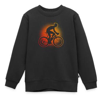 Cycliste de route Vélo de route Vélo de route Vélo de route - Sweat Premium enfant bio - noir - Devant - AI Model Kid Female (0cm)
