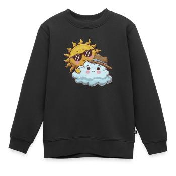 Sonja et Sören Wolkenfreund - Sweat Premium enfant bio - noir - Devant - AI Model Kid Female (0cm)