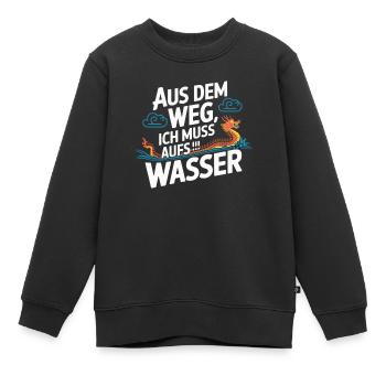 Aus dem Weg, ich muss aufs Wasser - Kinder Premium Organic Sweatshirt - Schwarz - Vorne - AI Model Kid Female (0cm)