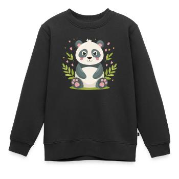 BamBam – Le petit expert en bambou ! - Sweat Premium enfant bio - noir - Devant - AI Model Kid Female (0cm)