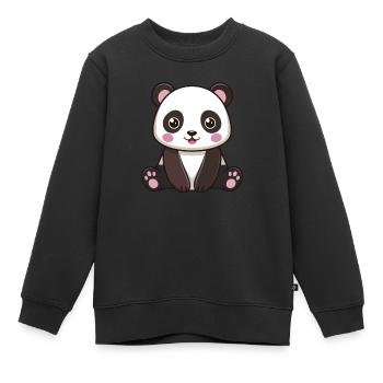 Bao Bao – L’ami panda mignon ! - Sweat Premium enfant bio - noir - Devant - AI Model Kid Female (0cm)