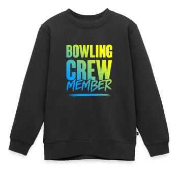 Équipe de bowling - Sweat Premium enfant bio - noir - Devant - AI Model Kid Female (0cm)