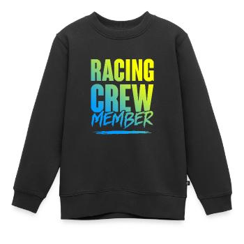 Racing Crew - Kinder Premium Organic Sweatshirt - Schwarz - Vorne - AI Model Kid Female (0cm)