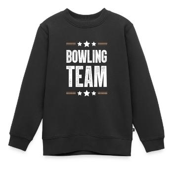Bowling Team - Kids Premium Organic Sweatshirt - black - Front - AI Model Kid Female (0cm)