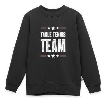 Table Tennis Team - Kinder Premium Organic Sweatshirt - Schwarz - Vorne - AI Model Kid Female (0cm)