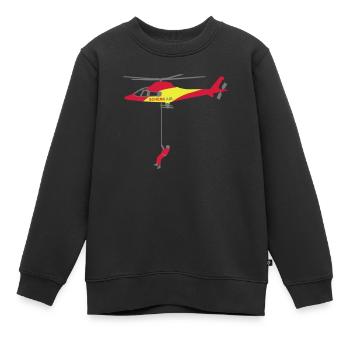 Taubergung Schenk Hubschrauber - Kinder Premium Organic Sweatshirt - Schwarz - Vorne - AI Model Kid Female (0cm)