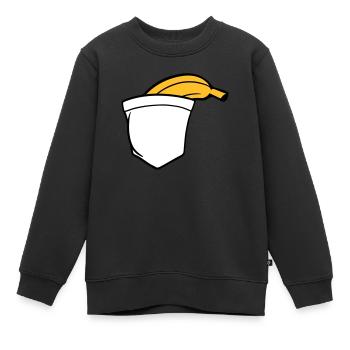 banane fruit drôle manger en bonne santé faim délicieux - Sweat Premium enfant bio - noir - Devant - AI Model Kid Female (0cm)
