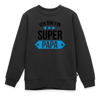 Ich bin ein Super Papa ! - Kinder Premium Organic Sweatshirt - Schwarz - Vorne - AI Model Kid Female (0cm)