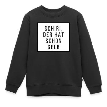 Arbitre, il a déjà du jaune - Sweat Premium enfant bio - noir - Devant - AI Model Kid Female (0cm)