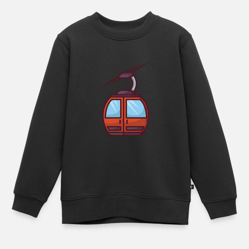 Téléphérique télécabine - Sweat Premium enfant bio - noir