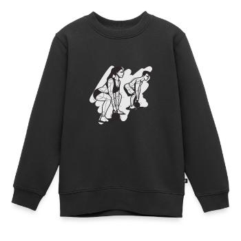 Training im Fitnessstudio - Kinder Premium Organic Sweatshirt - Schwarz - Vorne - AI Model Kid Female (0cm)