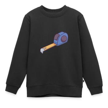 Ruban à mesurer Trademen - Sweat Premium enfant bio - noir - Devant - AI Model Kid Female (0cm)