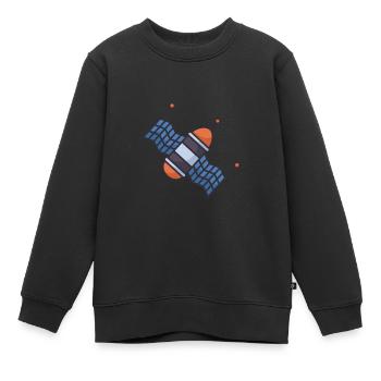 Space Travel Ship - Kids Premium Organic Sweatshirt - black - Front - AI Model Kid Female (0cm)