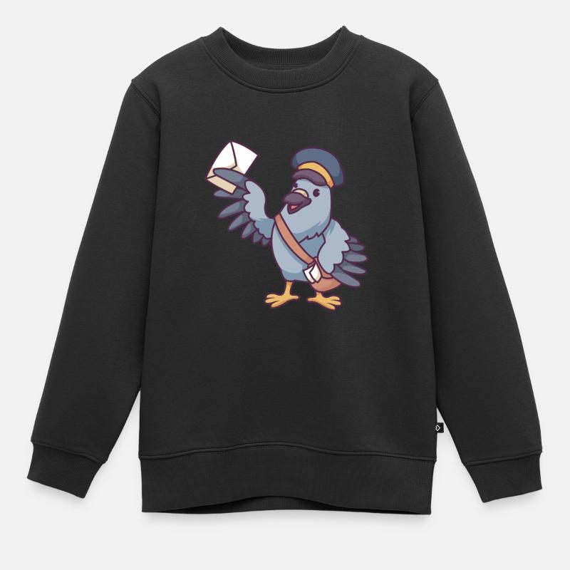 Brieftaube - Kinder Premium Organic Sweatshirt - Schwarz