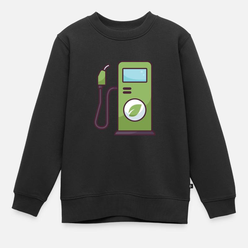 Pompe à essence - Sweat Premium enfant bio - noir