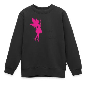 La fée pas chier - Sweat Premium enfant bio - noir - Devant - AI Model Kid Female (0cm)