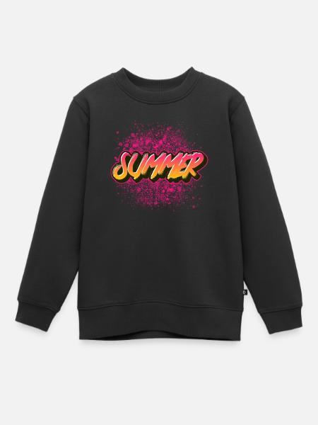Summer Sommer - Kinder Premium Organic Sweatshirt - Schwarz