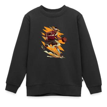 Sporty Sporty Swoosh - Sweat Premium enfant bio - noir - Devant - AI Model Kid Female (0cm)
