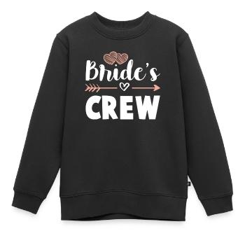 bride crew - Sweat Premium enfant bio - noir - Devant - AI Model Kid Female (0cm)