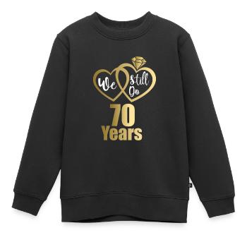 1951 Ehepaare Goldene hochzeit 70. Hochzeitstag - Kinder Premium Organic Sweatshirt - Schwarz - Vorne - AI Model Kid Female (0cm)