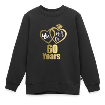 1961 Ehepaare Goldene hochzeit 60. Hochzeitstag - Kinder Premium Organic Sweatshirt - Schwarz - Vorne - AI Model Kid Female (0cm)