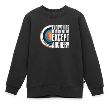 Tir à l’arc Flèche Tir à l’arc Tir à l’arc - Sweat Premium enfant bio - noir - Devant - AI Model Kid Female (0cm)