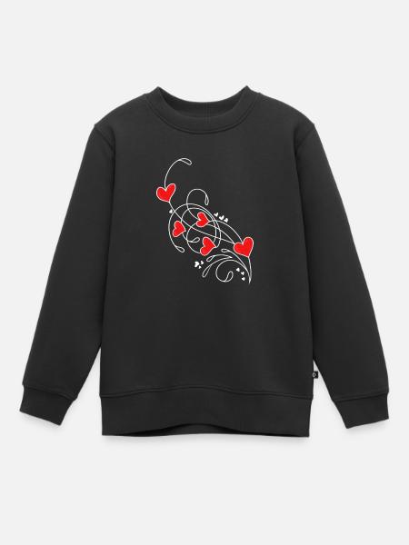 Valentine's Day Valentine's Day - Kids Premium Organic Sweatshirt - black