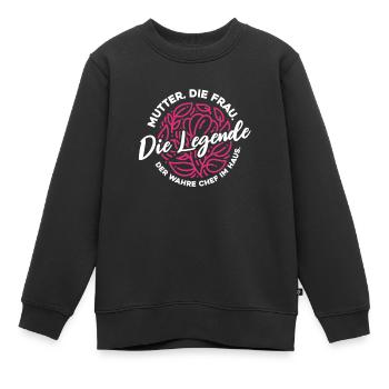 Mama Mutter Mami Muttertag - Kinder Premium Organic Sweatshirt - Schwarz - Vorne - AI Model Kid Female (0cm)
