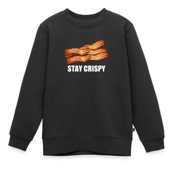 Bacon Bacon Petit déjeuner - Sweat Premium enfant bio - noir - Devant - AI Model Kid Female (0cm)
