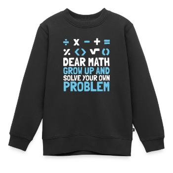Professeur de mathématiques Mathématicien Professeur de mathématiques Mathématiques - Sweat Premium enfant bio - noir - Devant - AI Model Kid Female (0cm)