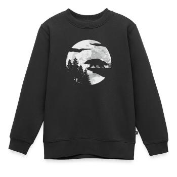 Honigdachs - Kinder Premium Organic Sweatshirt - Schwarz - Vorne - AI Model Kid Female (0cm)