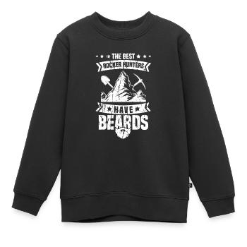Géologue Pierres Pierre Collectionneur Pétrologie - Sweat Premium enfant bio - noir - Devant - AI Model Kid Female (0cm)