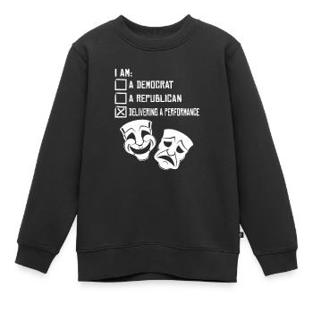Théâtre - Sweat Premium enfant bio - noir - Devant - AI Model Kid Female (0cm)