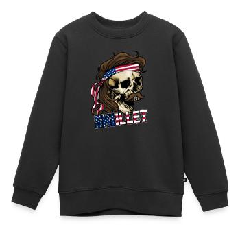 Mulet - Sweat Premium enfant bio - noir - Devant - AI Model Kid Female (0cm)
