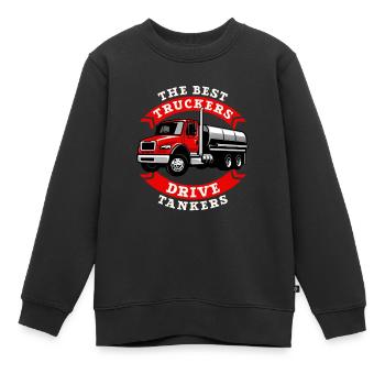 LKW Fahrer Lastwagenfahrer Fernfahrer Trucker - Kinder Premium Organic Sweatshirt - Schwarz - Vorne - AI Model Kid Female (0cm)