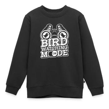 Vogelbeobachter Vögel Beobachten Ornithologe - Kinder Premium Organic Sweatshirt - Schwarz - Vorne - AI Model Kid Female (0cm)