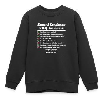 Tontechniker Sound Audio Engineer - Kinder Premium Organic Sweatshirt - Schwarz - Vorne - AI Model Kid Female (0cm)