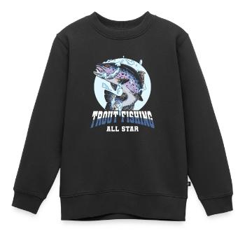 Pêcheur Pêcheur Pêcheurs Pêche - Sweat Premium enfant bio - noir - Devant - AI Model Kid Female (0cm)