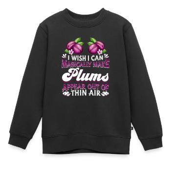 Prunes - Sweat Premium enfant bio - noir - Devant - AI Model Kid Female (0cm)