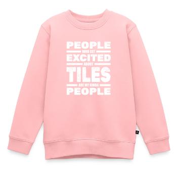 Tiler Floor layers - Kids Premium Organic Sweatshirt - rose - Front - AI Model Kid Female (0cm)