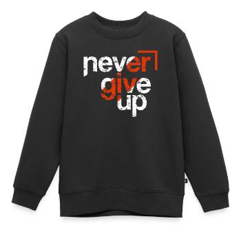 ne jamais abandonner - Sweat Premium enfant bio - noir - Devant - AI Model Kid Female (0cm)