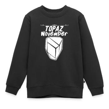 Pierres précieuses - Sweat Premium enfant bio - noir - Devant - AI Model Kid Female (0cm)