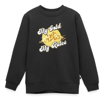 Gold Mining Gold Mine - Kids Premium Organic Sweatshirt - black - Front - AI Model Kid Female (0cm)