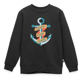 Bateau de croisière - Sweat Premium enfant bio - noir - Devant - AI Model Kid Female (0cm)